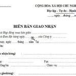 Biên bản bàn giao là tài lại hữu dụng