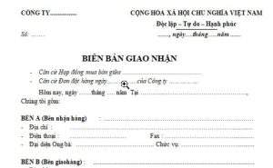 Biên bản bàn giao là tài lại hữu dụng