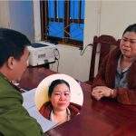 Bà Trùm Vi Thị Quỳnh tại cơ quan công an